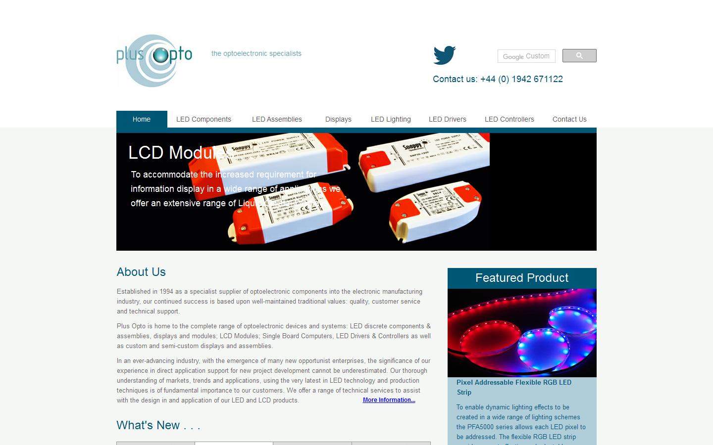 Plus Opto Ltd Website