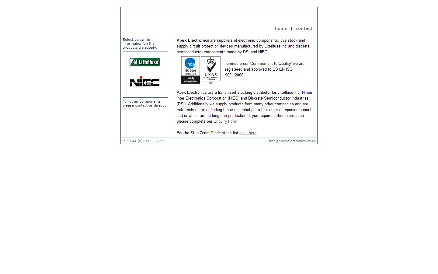 Apex Electronics Website