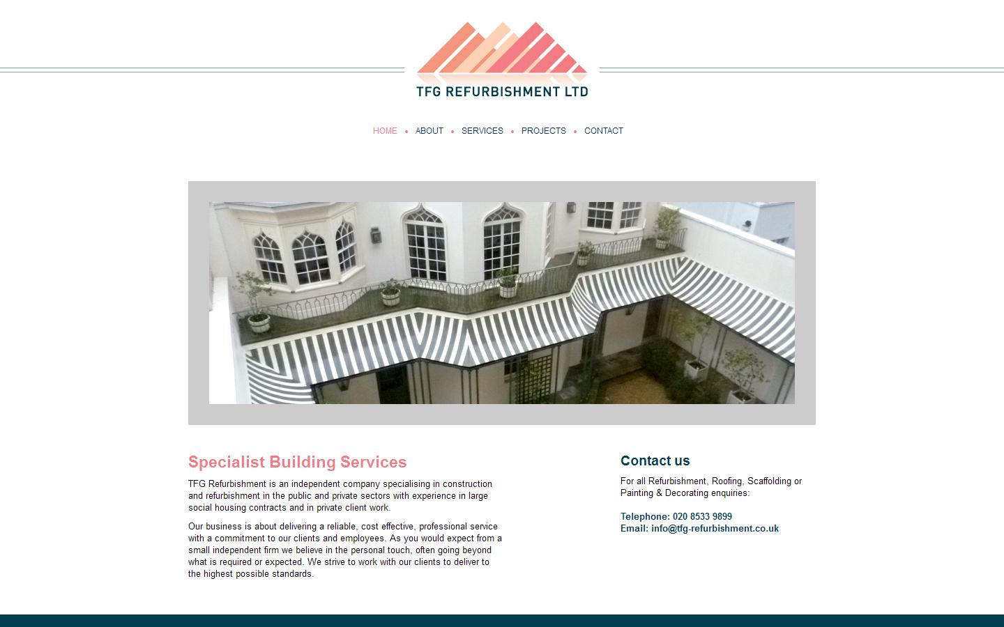 TFG Refurbishment Ltd Website