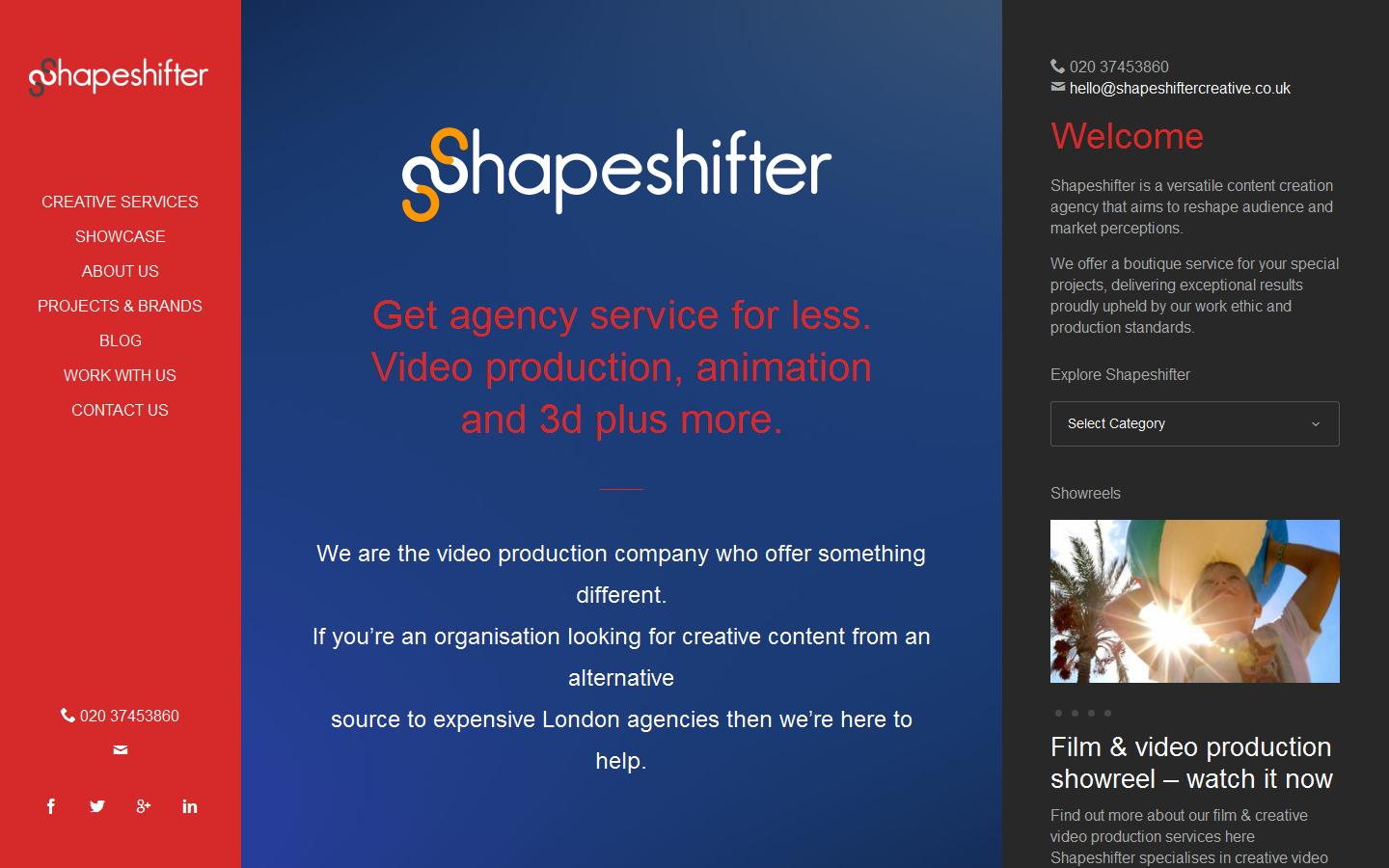 Shapeshifter Creative Ltd Website