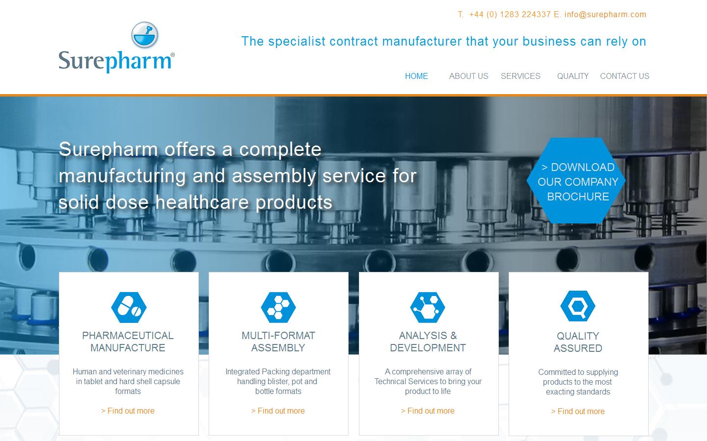 Surepharm Services  Website