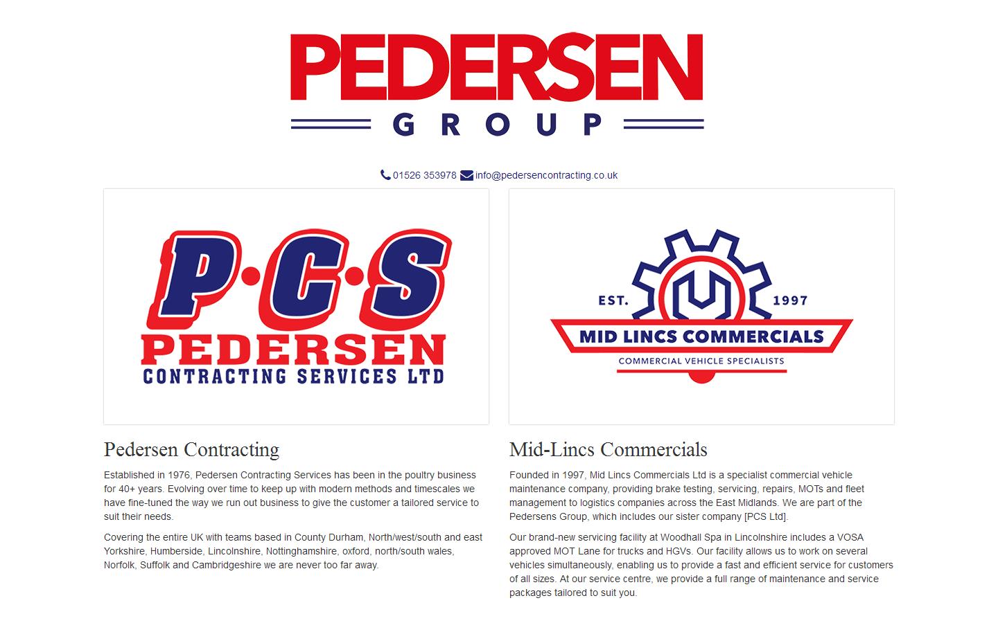 Pedersen Contracting Services Ltd Website