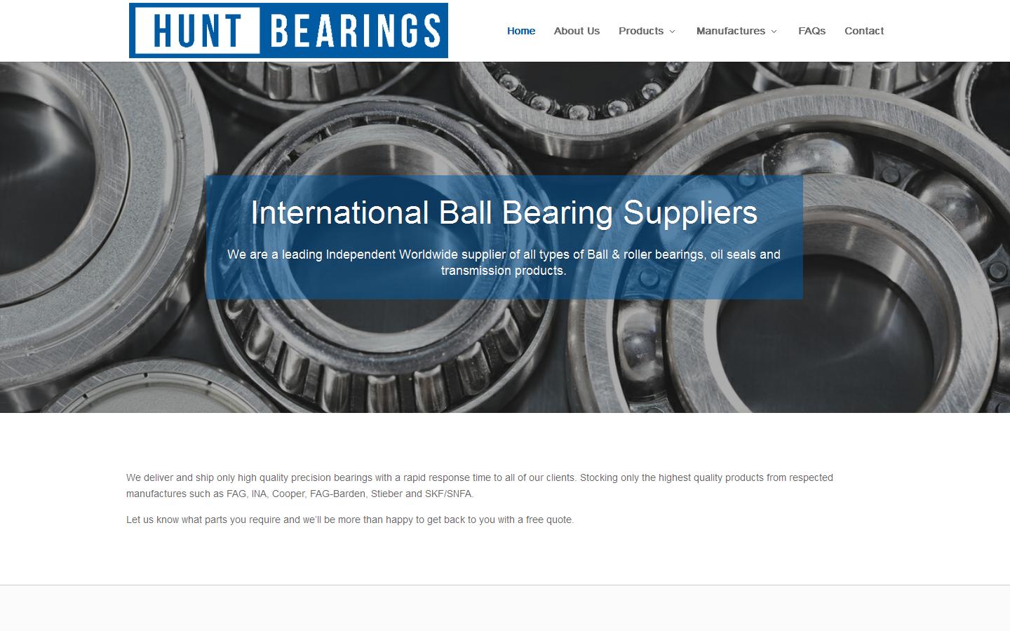 Hunt Bearings (International) LTD Website