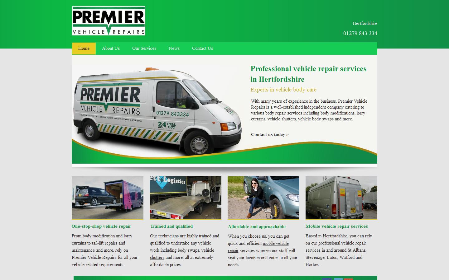Premier Vehicle Repairs Website
