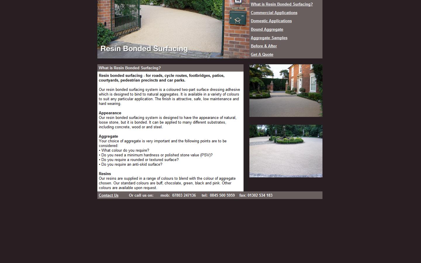 RBS Resin Bonded Surfacing Website