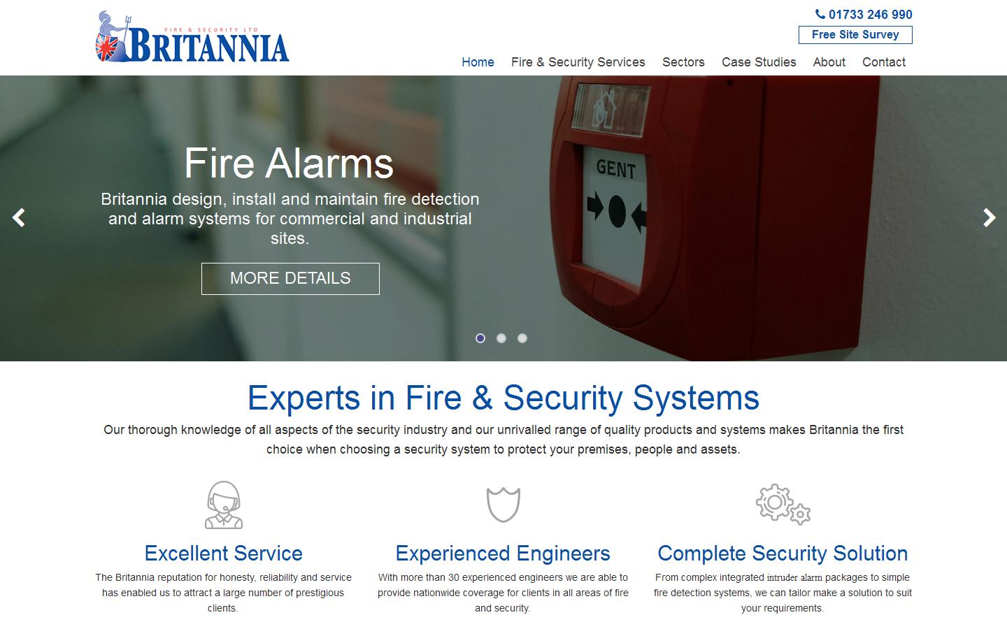Britannia Fire & Security Ltd Website