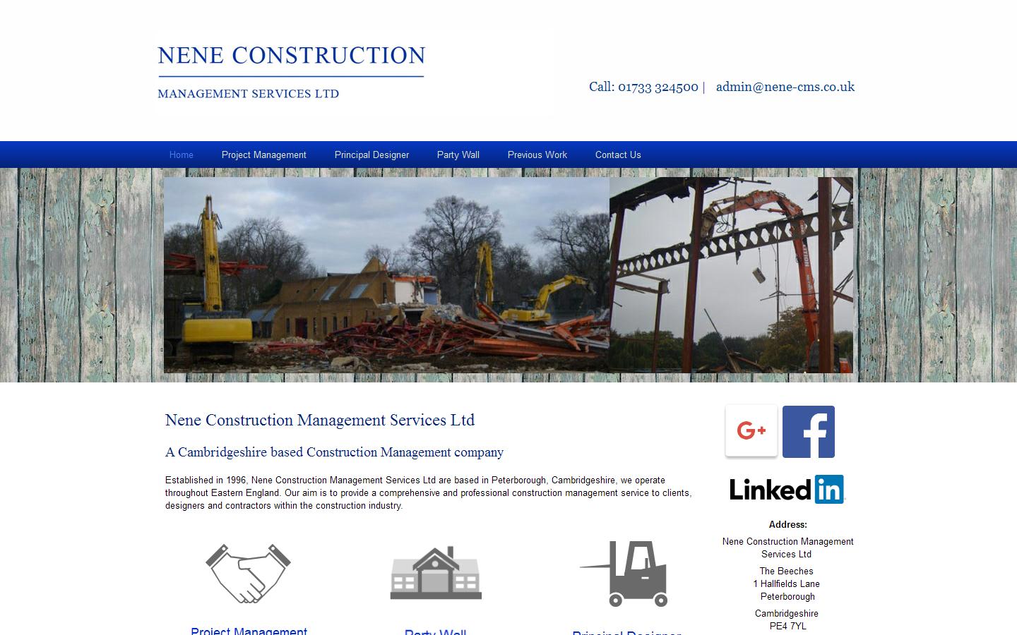 Nene Construction Management Services Ltd Website