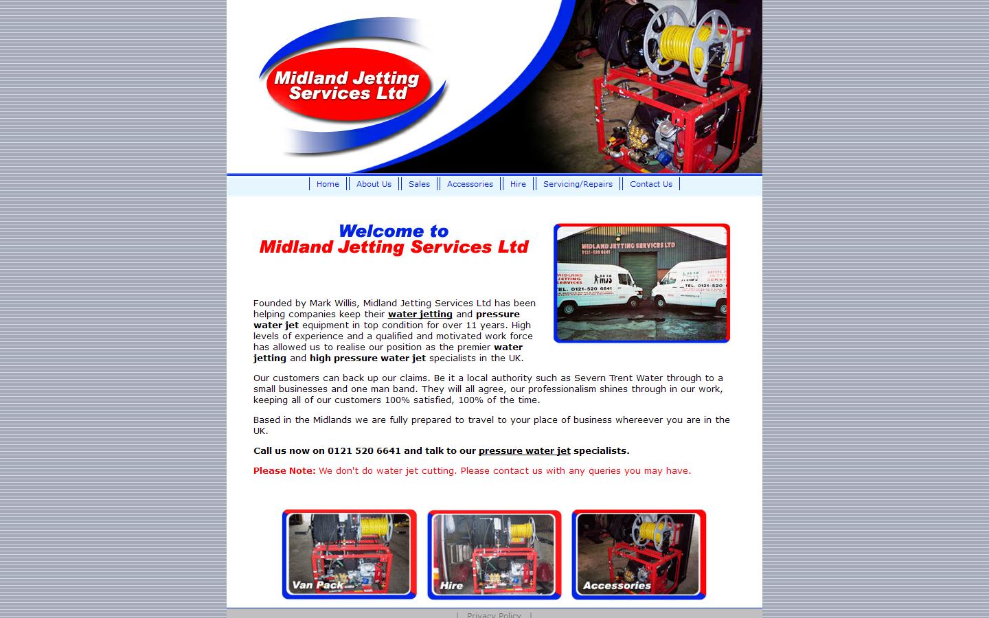 Midland Jetting Services Ltd Website
