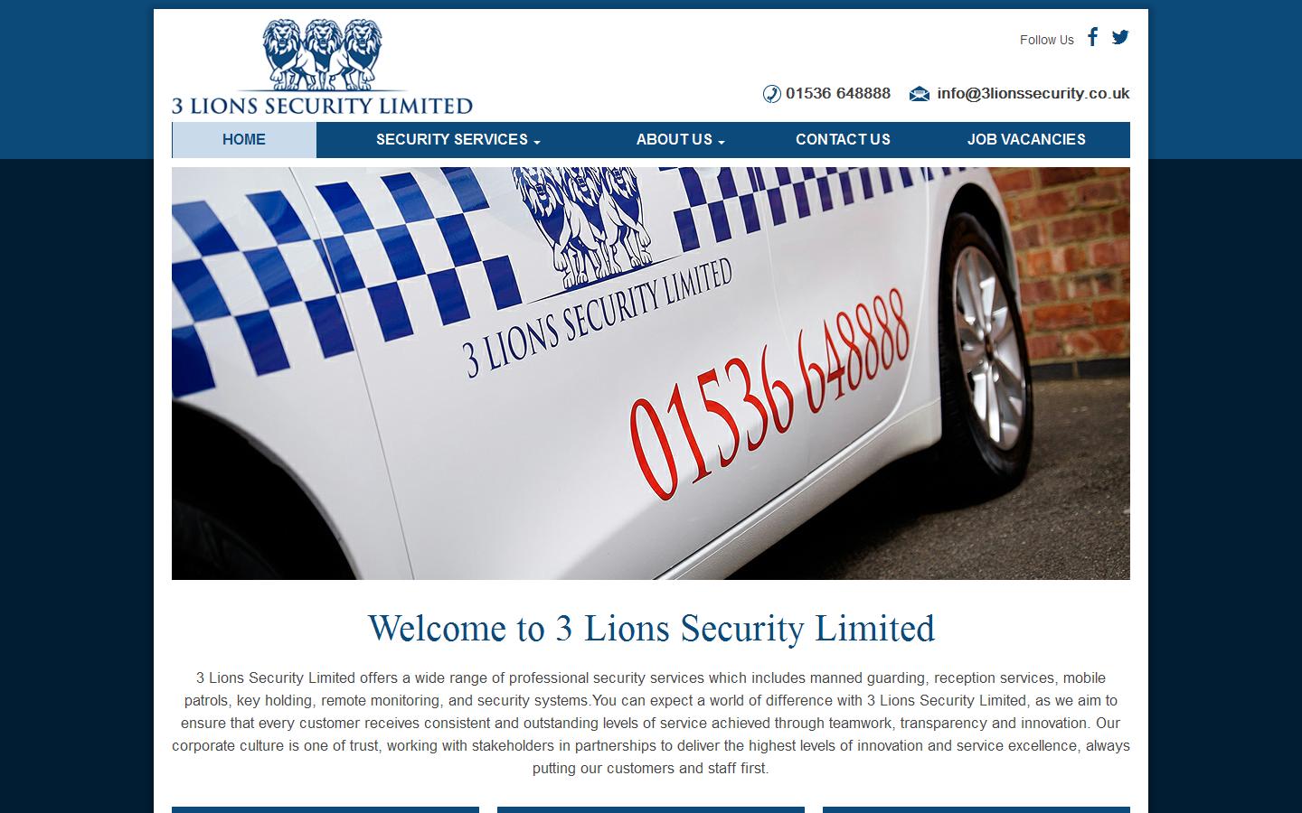 3 Lions Security Ltd Website