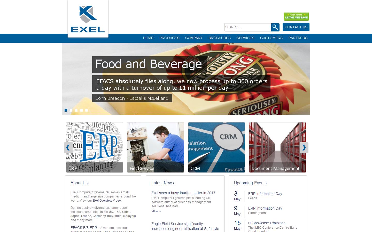 Exel Computer Systems plc Website