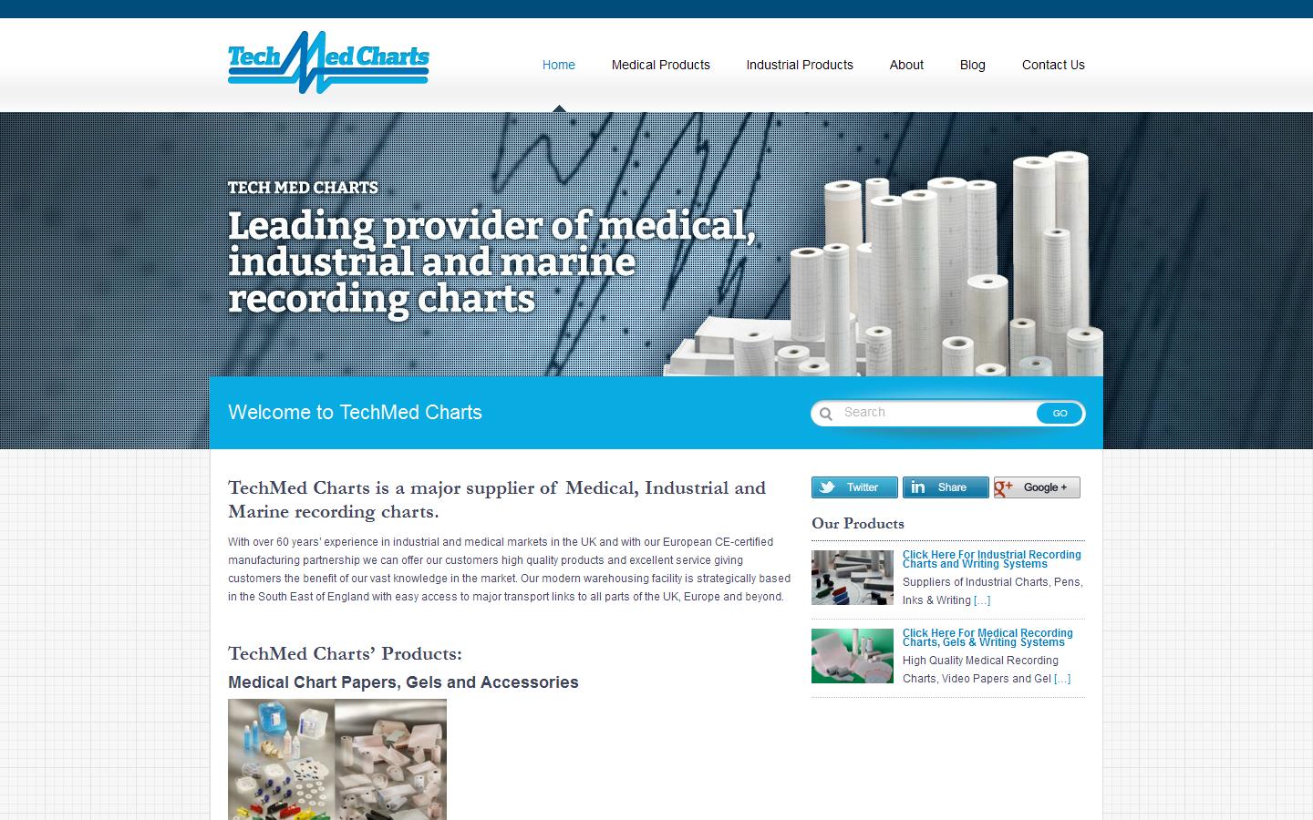 Techmed Charts UK Ltd Website