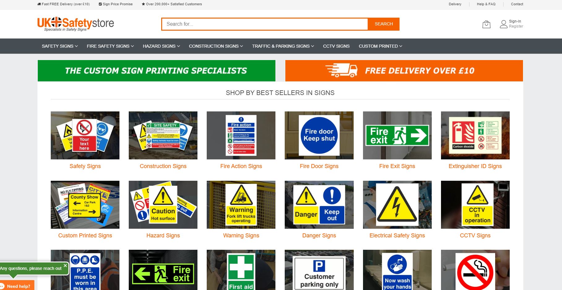 UK Safety Store Website