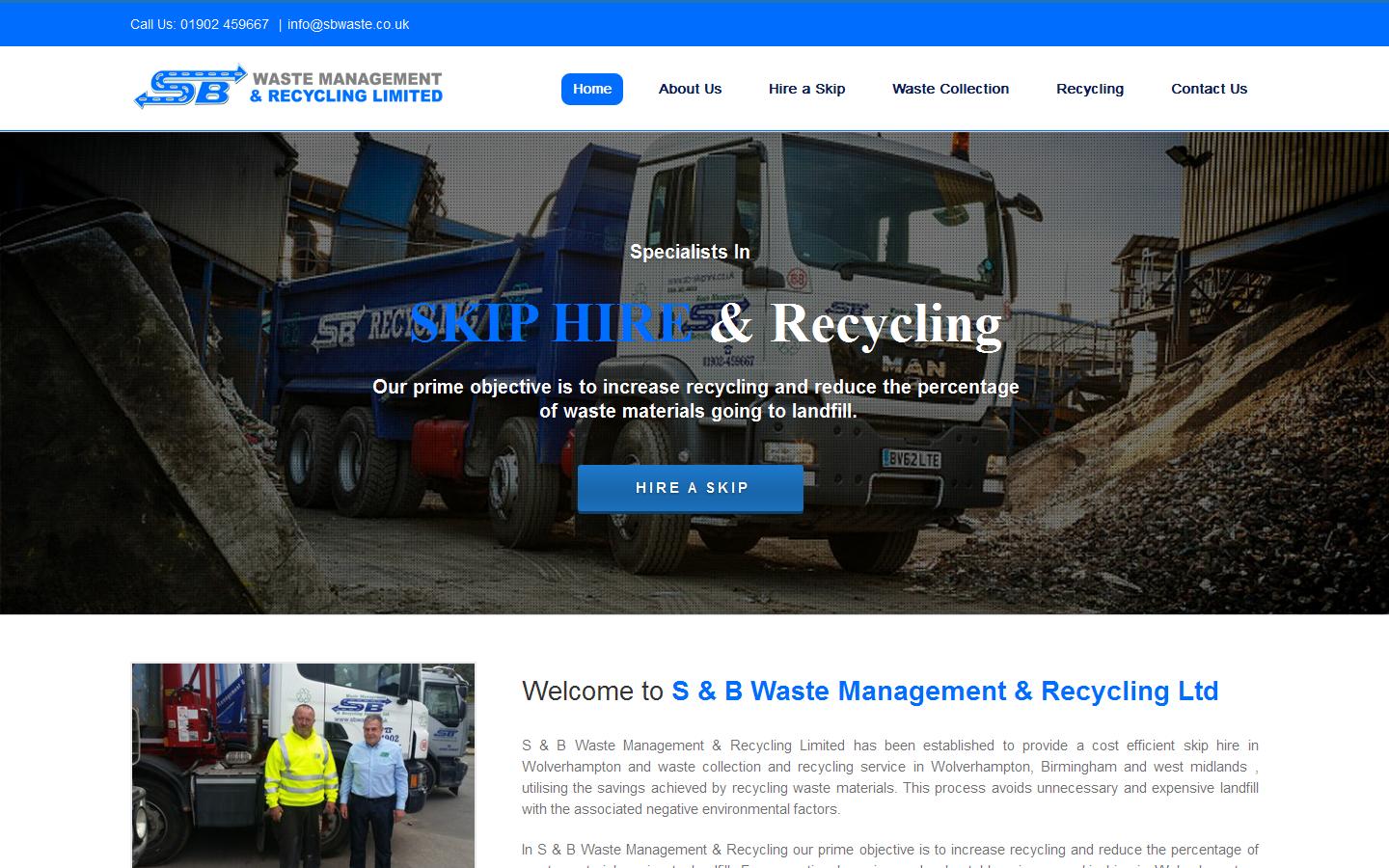 S B WASTE MANAGEMENT AND RECYCLING Ltd Website