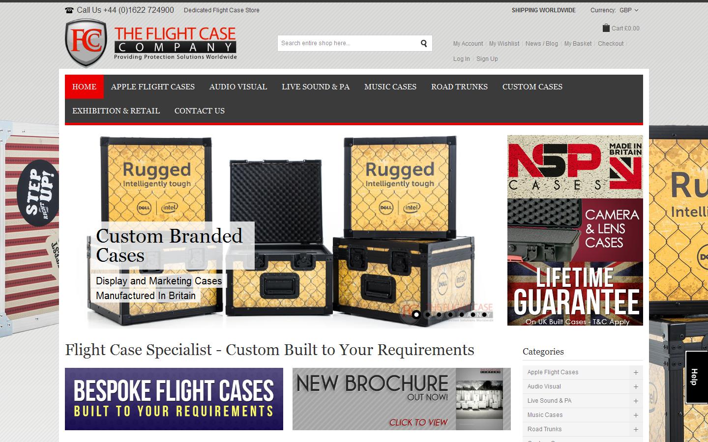 The Flightcase Company  Website
