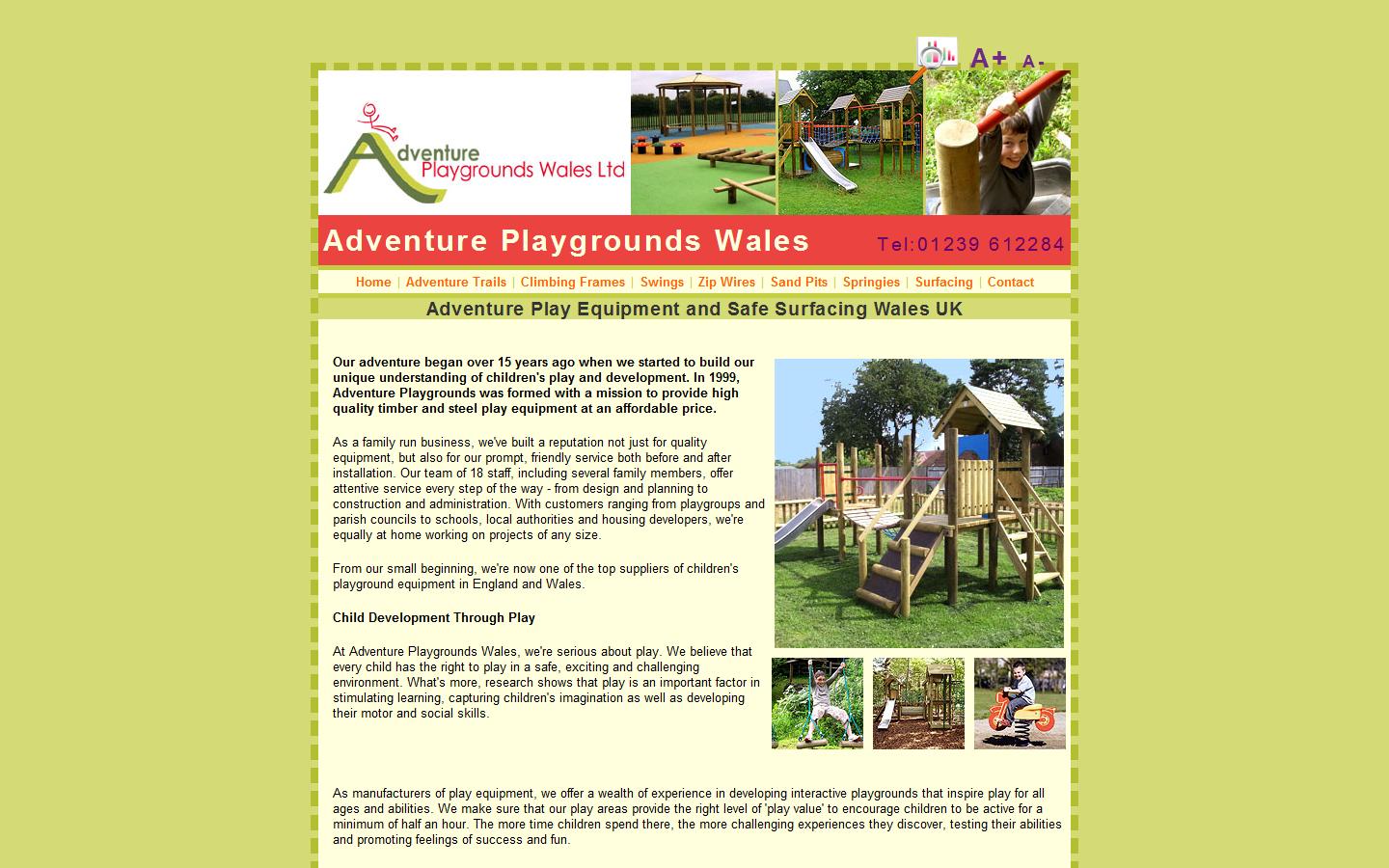 Adventure Playgrounds Wales Ltd Website