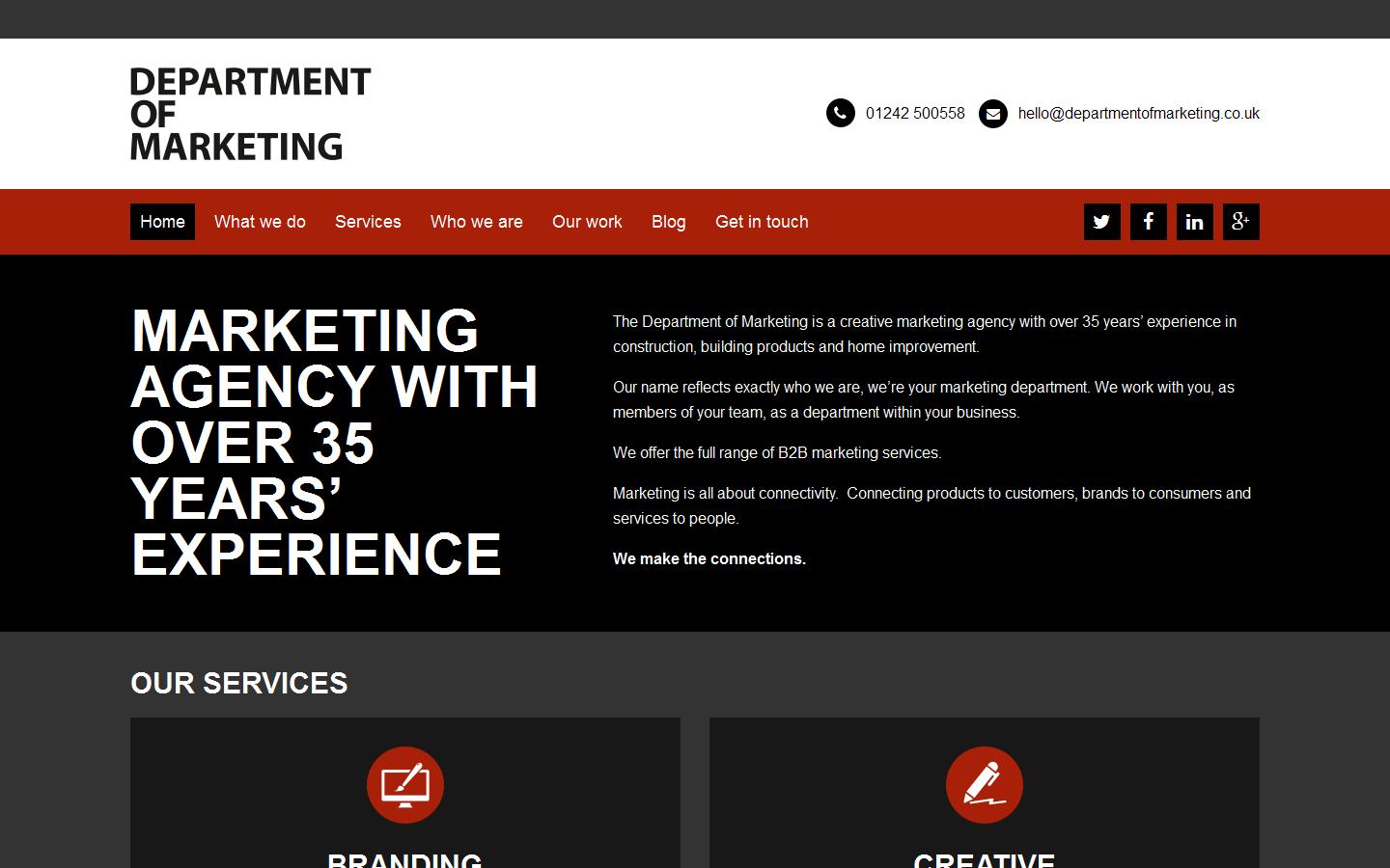 Department of Marketing Website