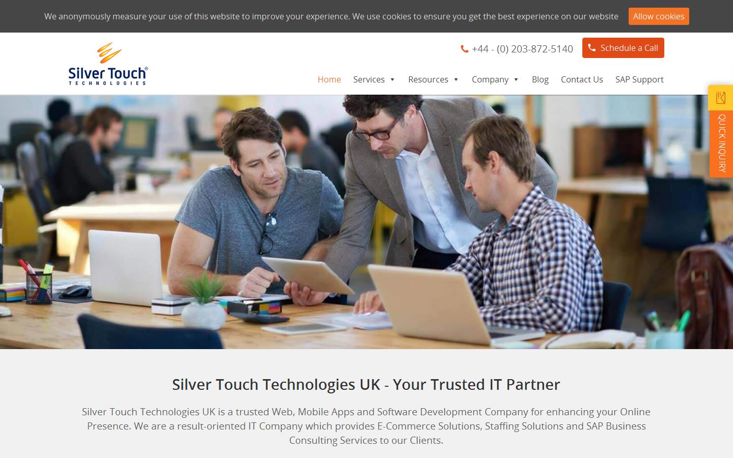Silver Touch Technologies UK Ltd Website