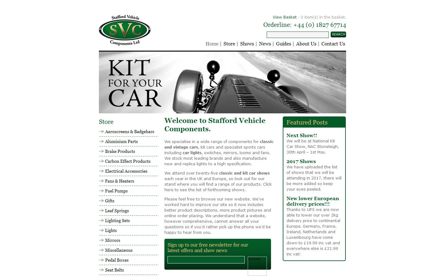 Stafford Vehicle Components Website