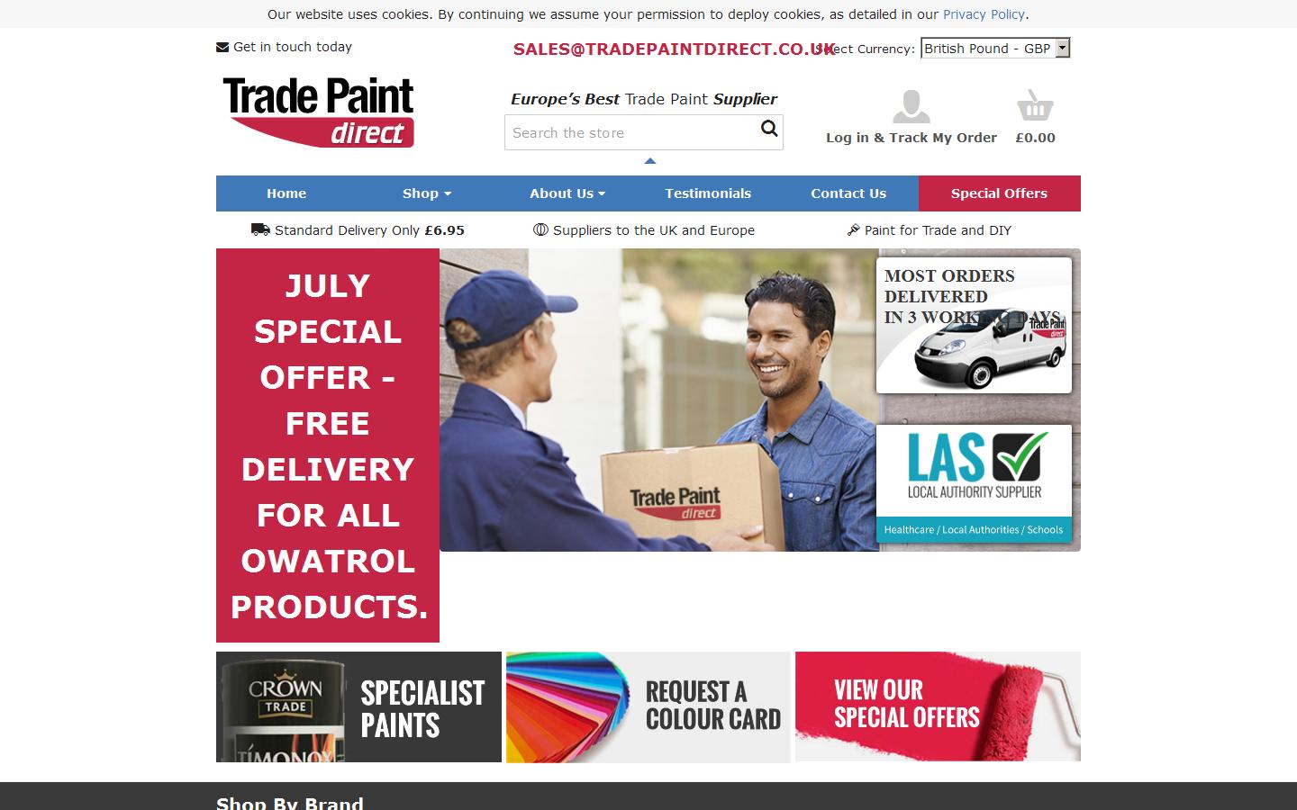 Tradepaint Direct Ltd. Website