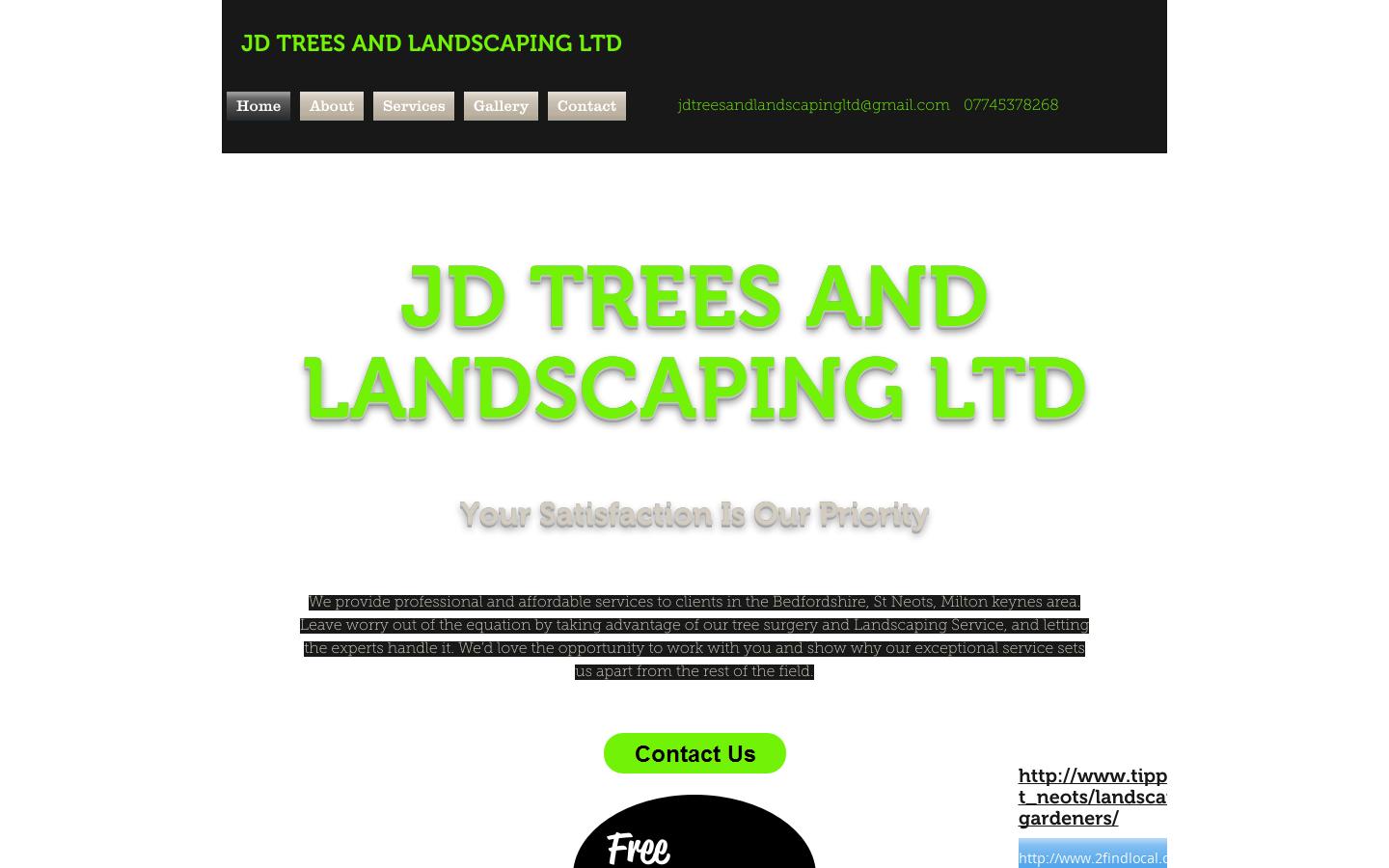 JD Tree And Landscaping Ltd Website