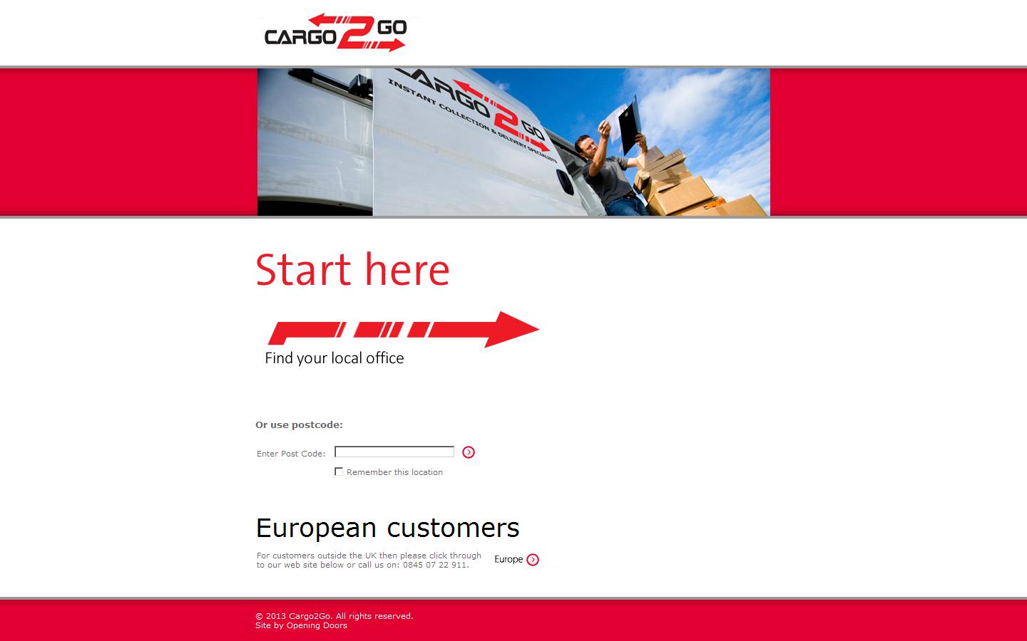 Cargo 2 Go (UK) Ltd Website