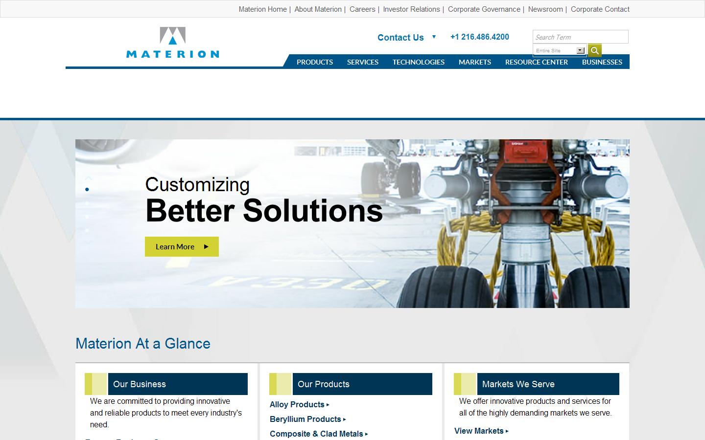 Materion Brush Ltd Website