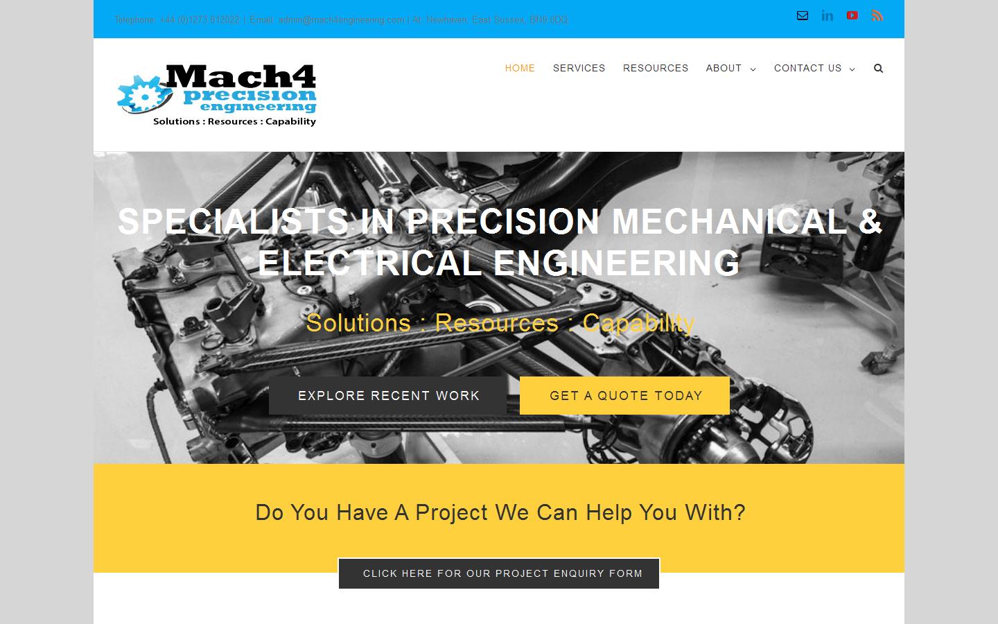 Mach4 Precision Engineering Ltd Website
