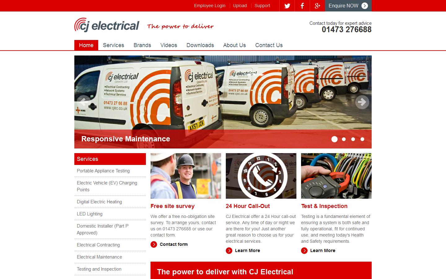 CJ Electrical Website