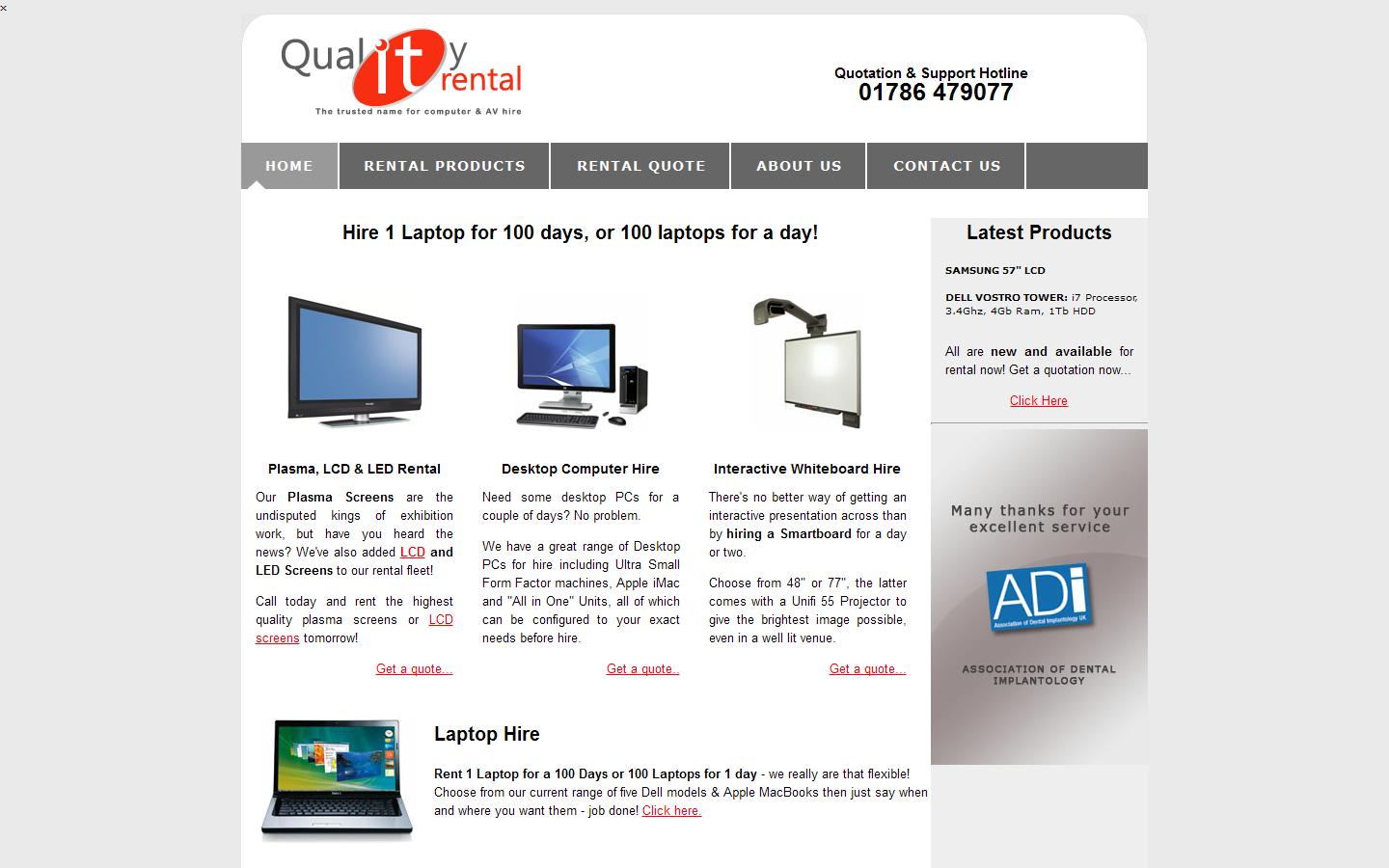 Quality Rental Ltd Website