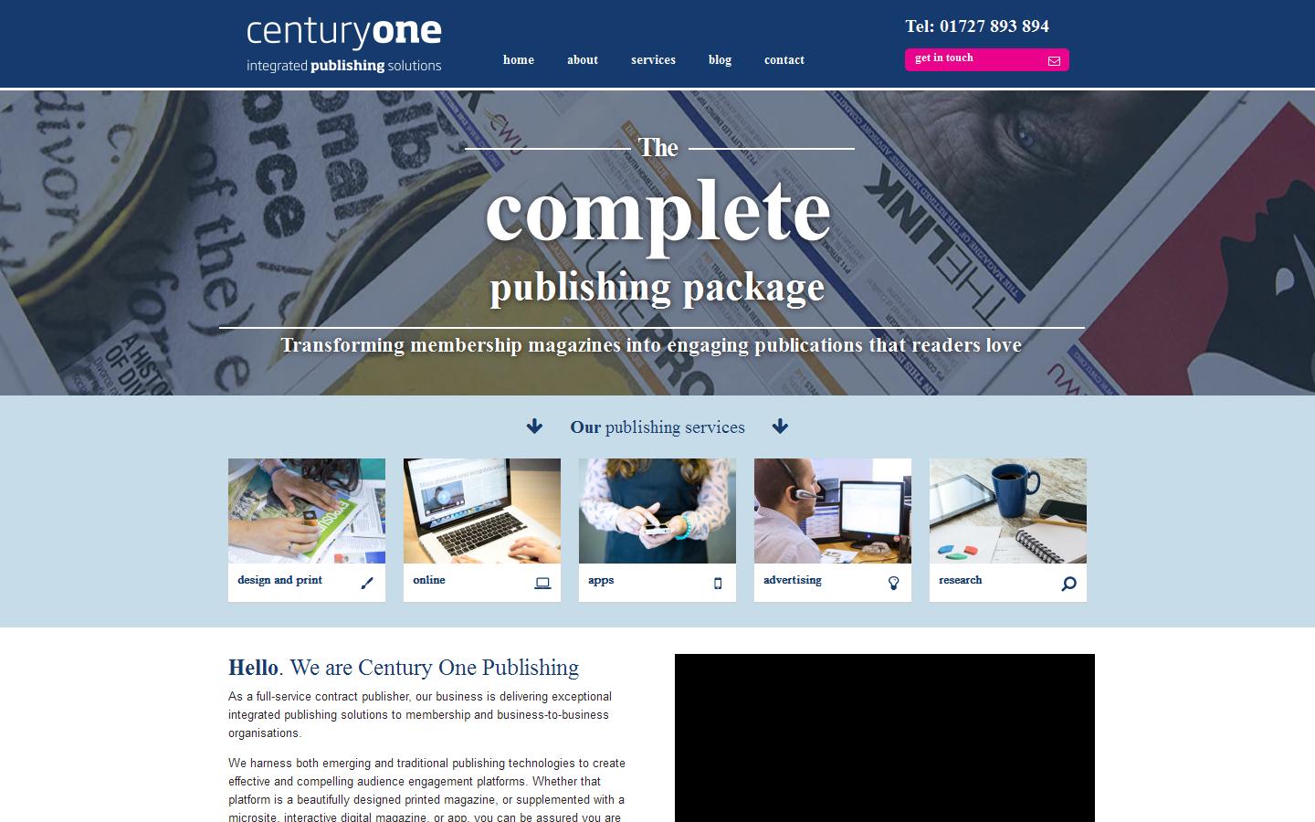 Century One Publishing Ltd Website