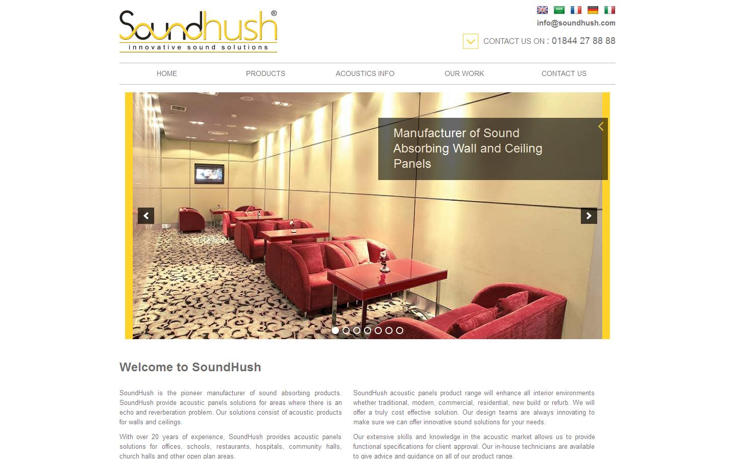 Sound Hush  Website