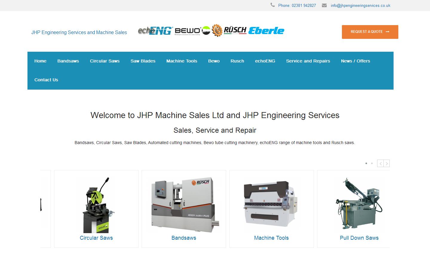 JHP Engineering Sales & Services Website