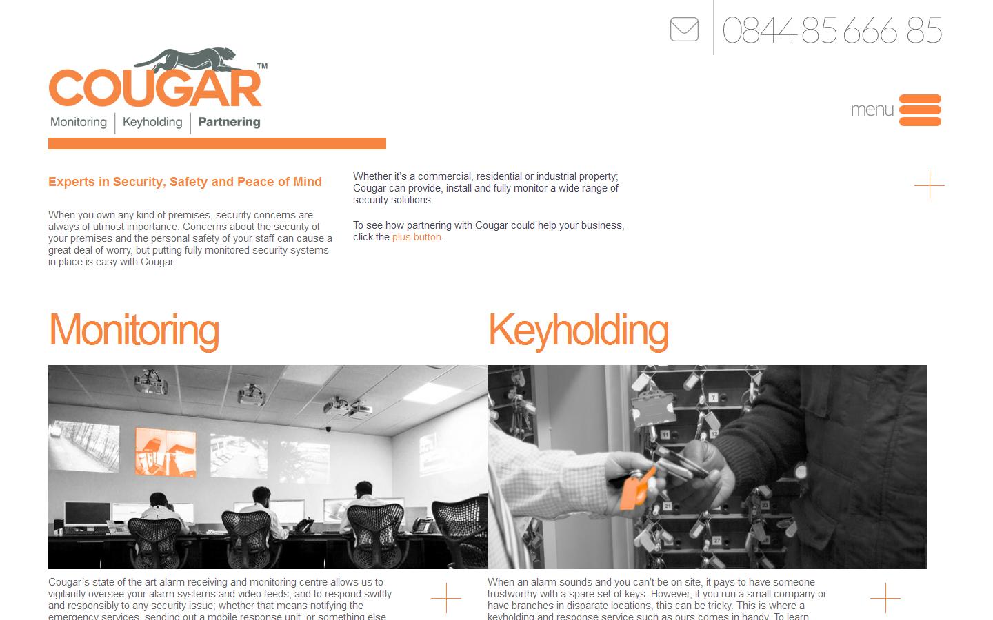 Cougar Monitoring Ltd Website