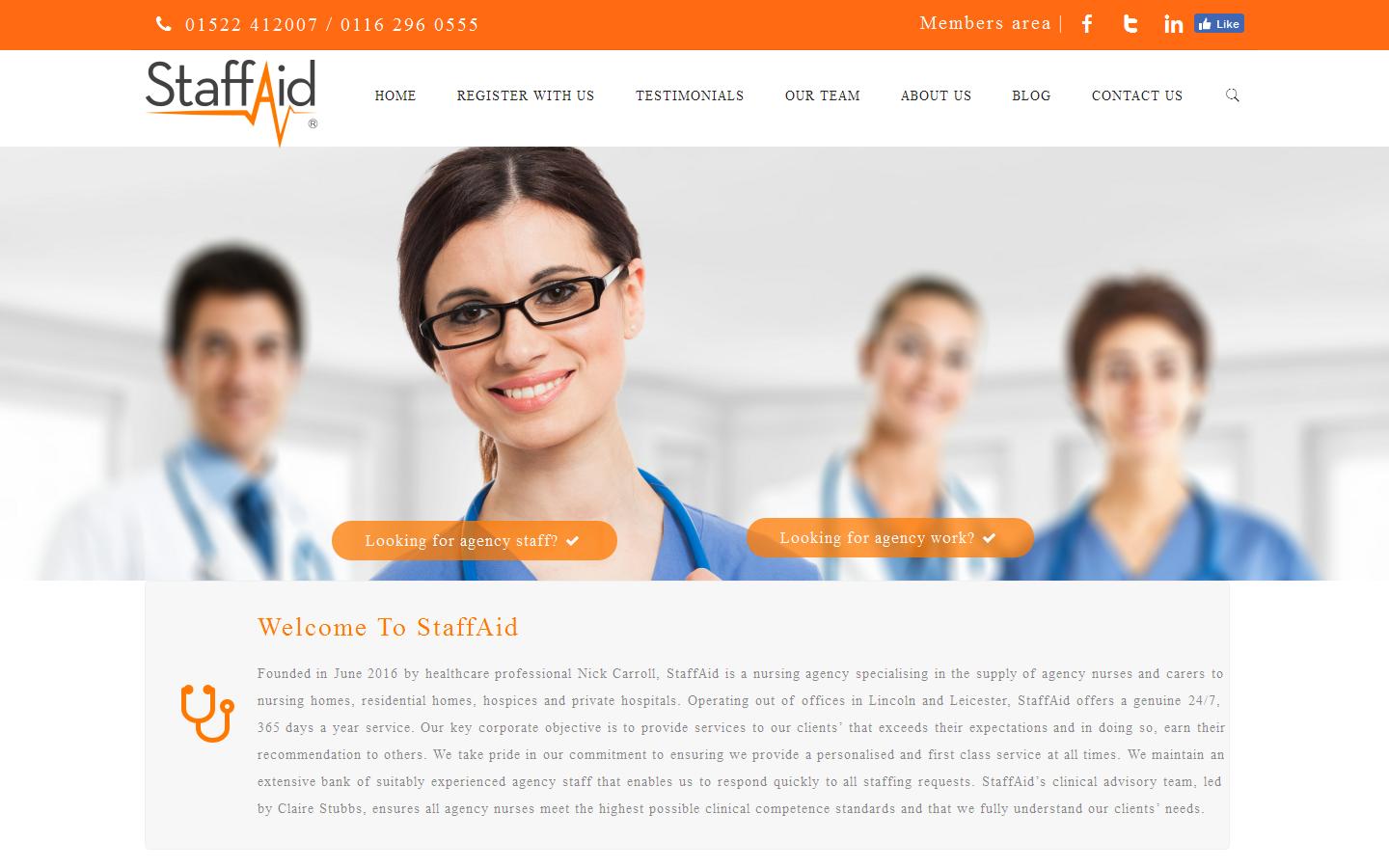 StaffAid Limited Website