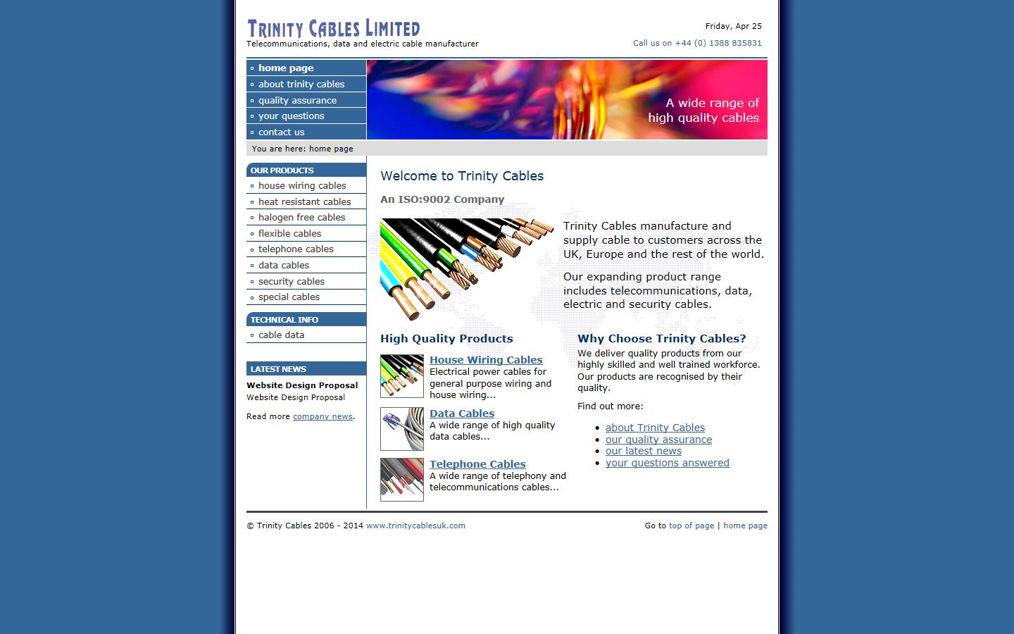 Trinity Cables Ltd Website