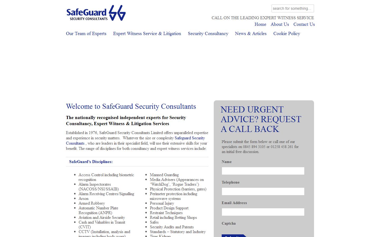 Safeguard Security Consultants Website