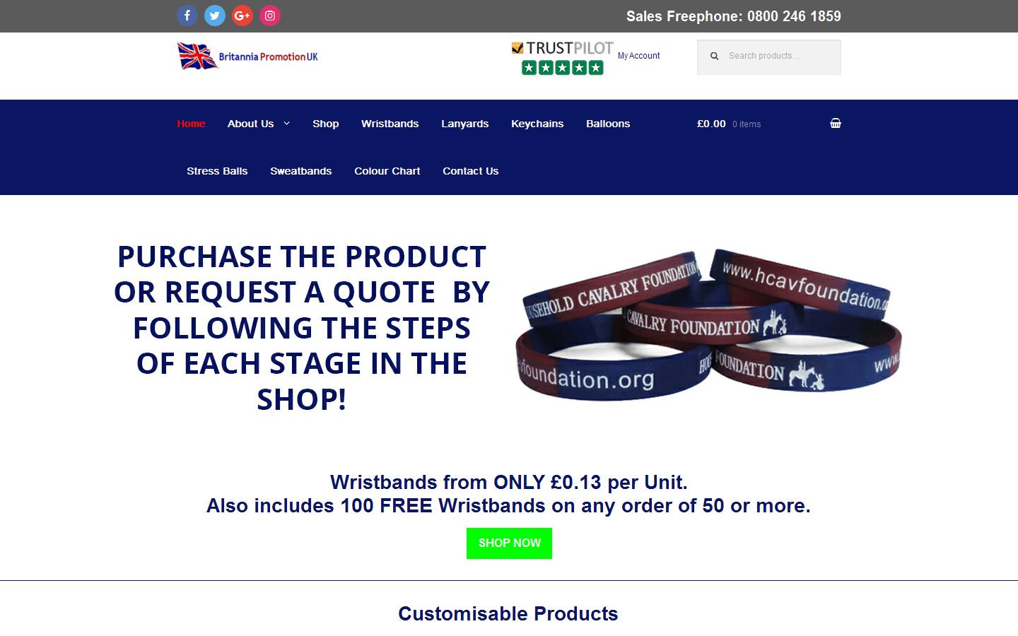 Britannia Promotion UK Ltd Website