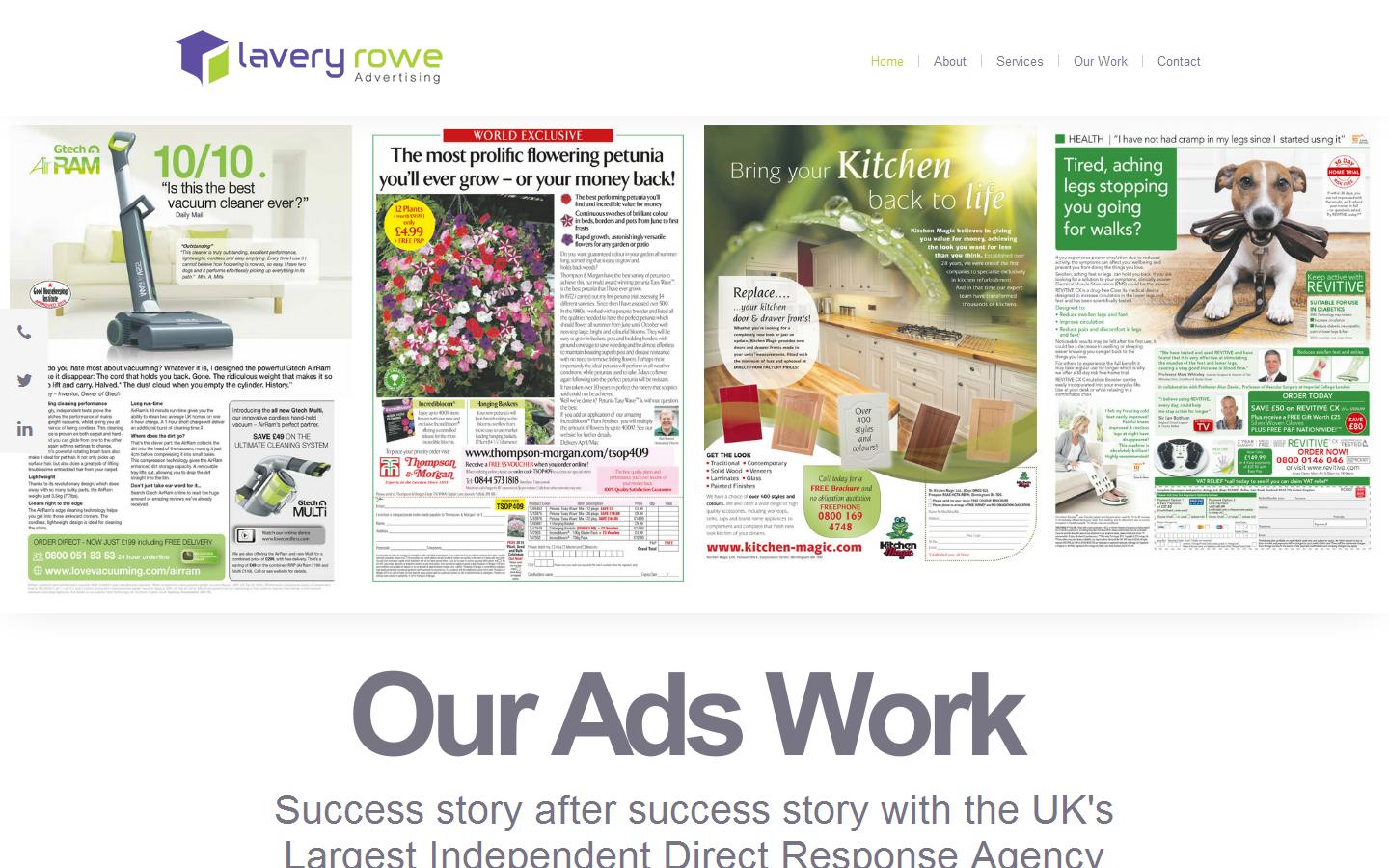 Lavery Rowe Advertising Website