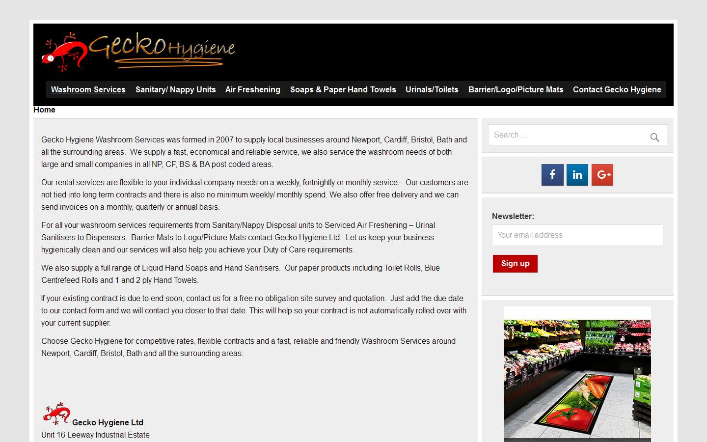 Gecko Hygiene Website