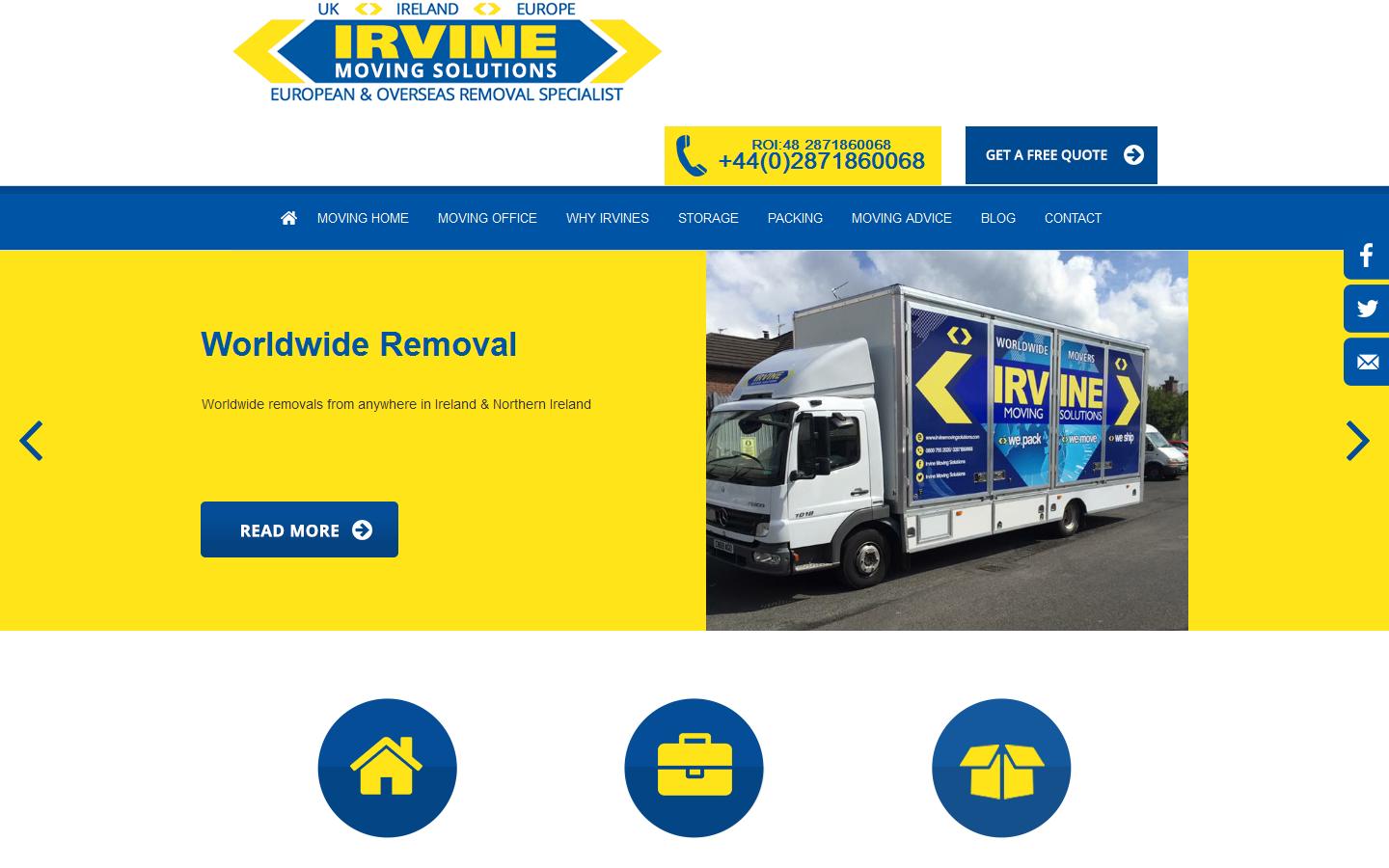Irvine Moving Solutions Website