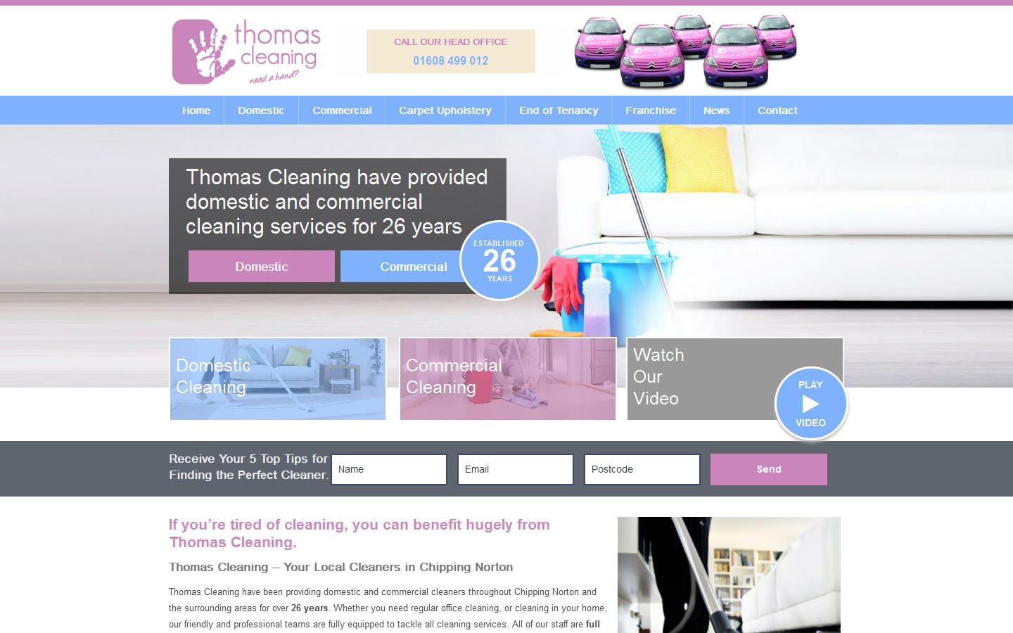 Thomas Commercial Cleaning Website