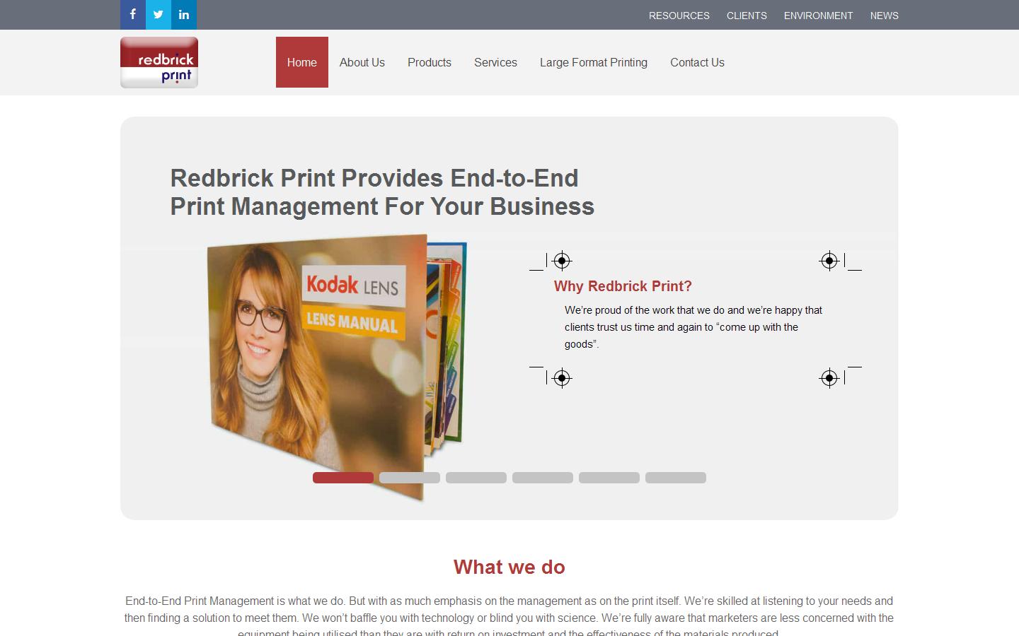 Redbrick Print Solutions Website
