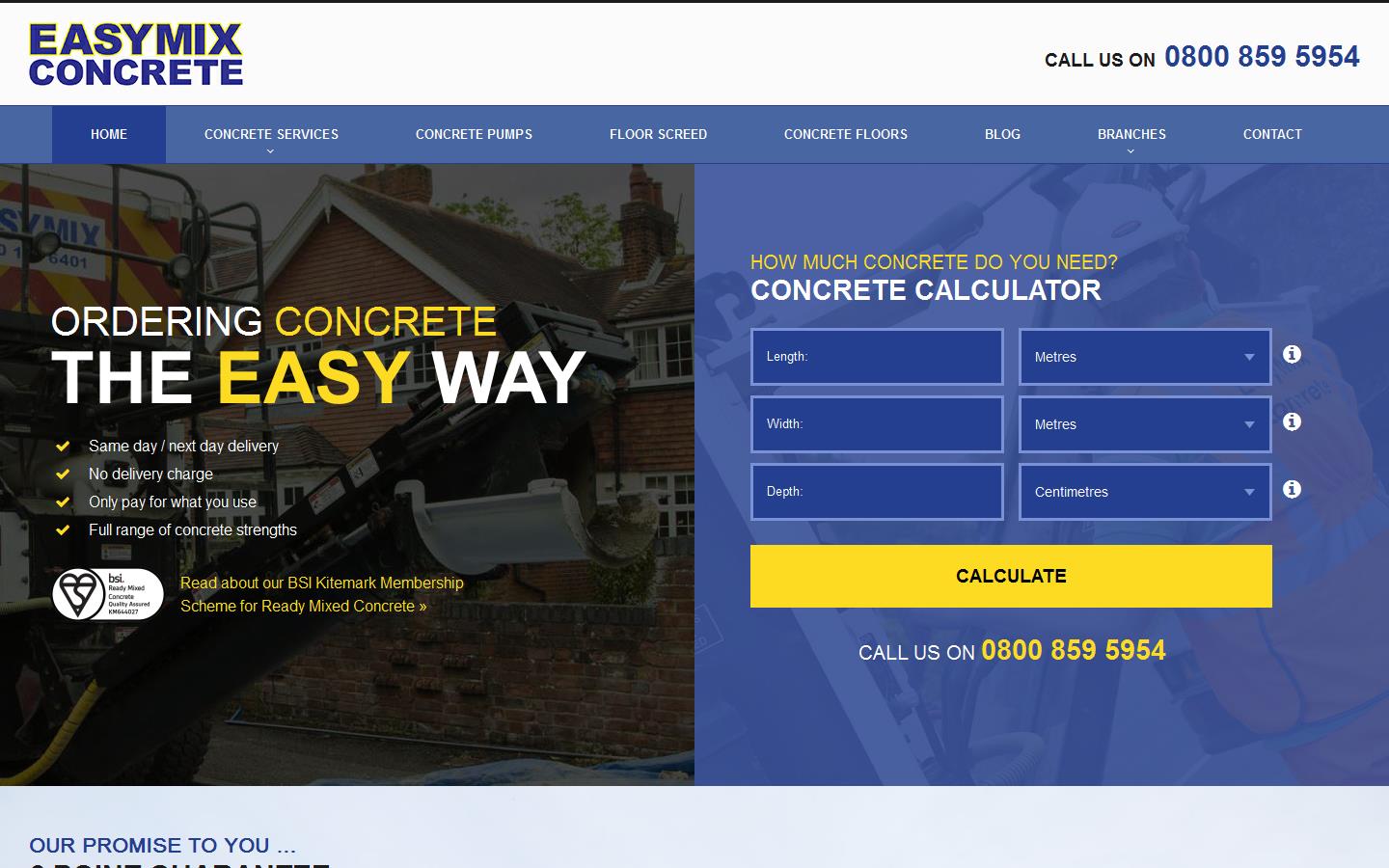 EasyMix Concrete Ltd Website
