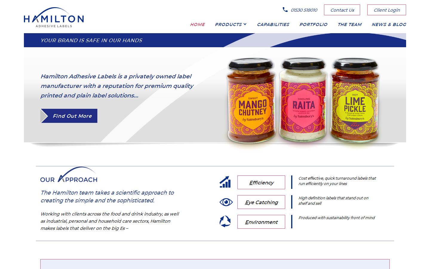 Hamilton Adhesive Labels  Website