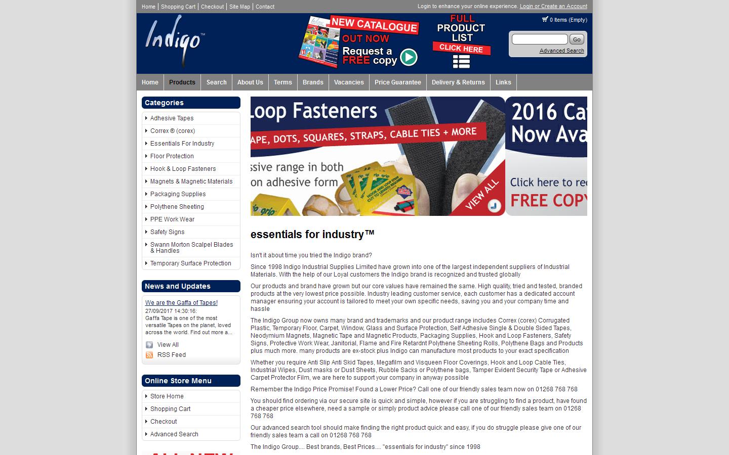 Indigo Industrial Supplies Ltd Website