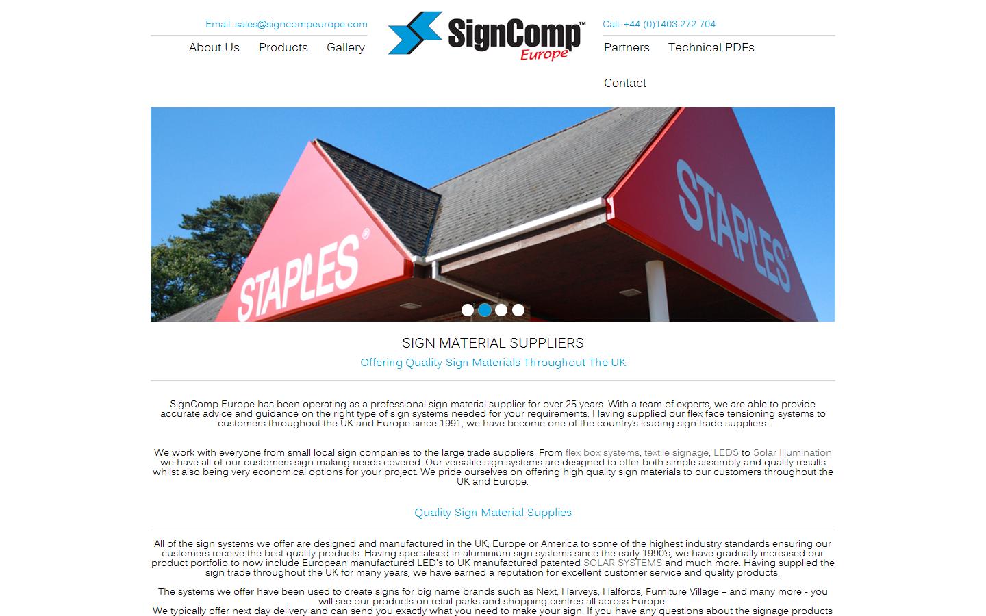 SignComp Europe Ltd Website