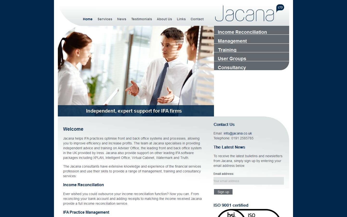 Jacana Ltd Website