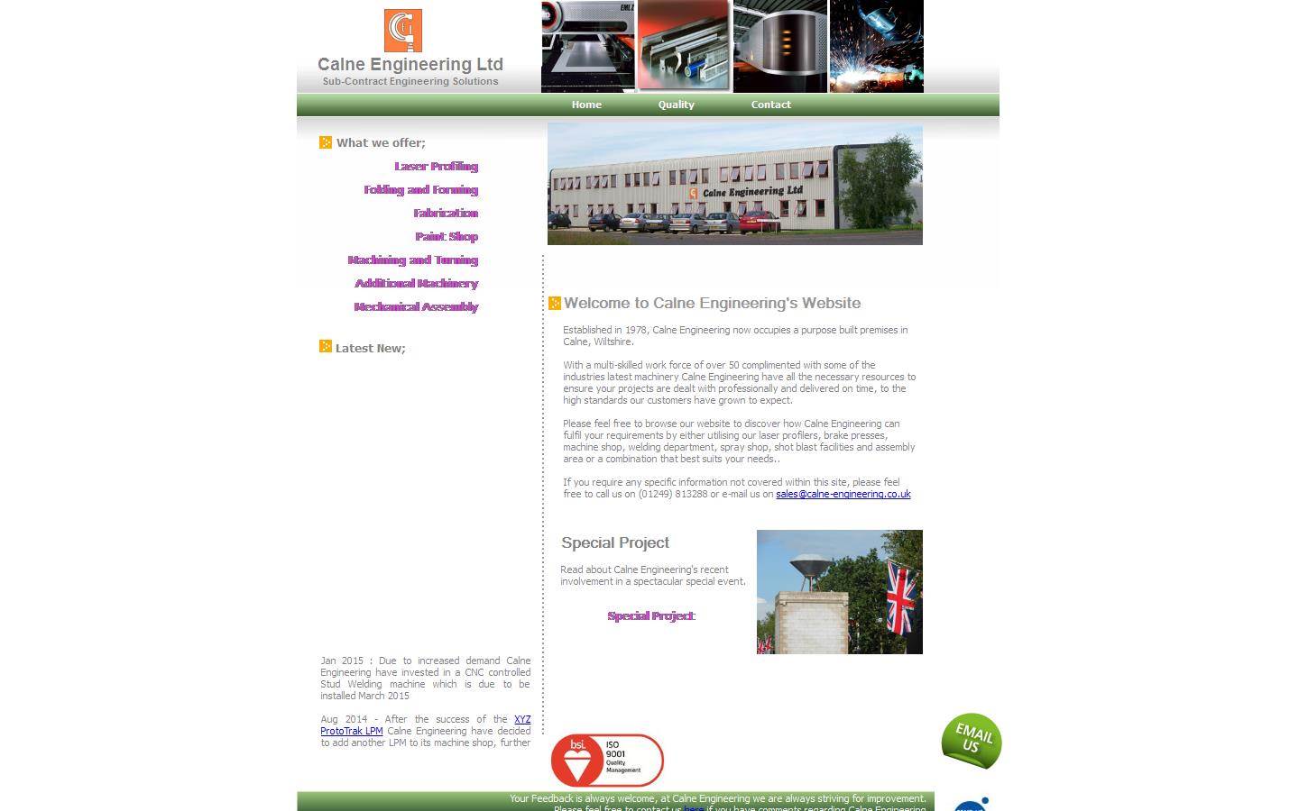 Calne Engineering Ltd Website