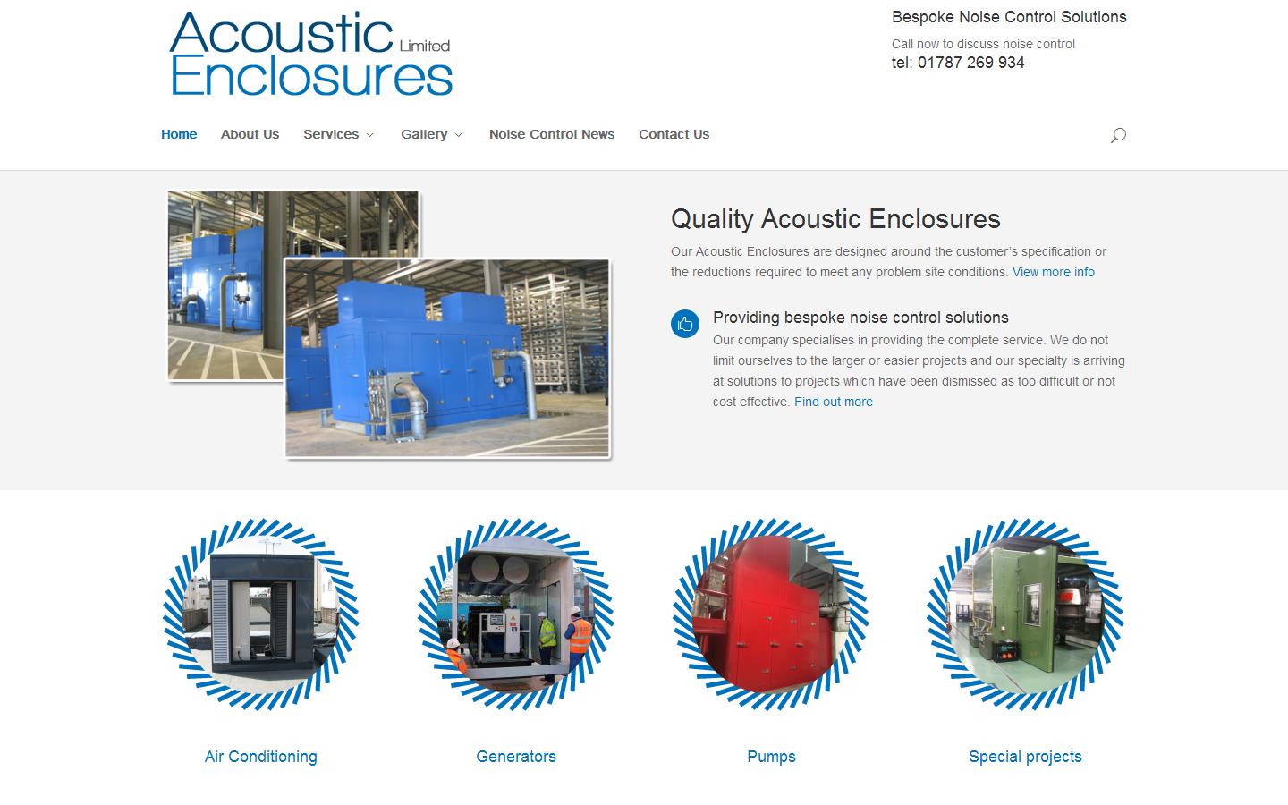 Acoustic Enclosures Ltd Website
