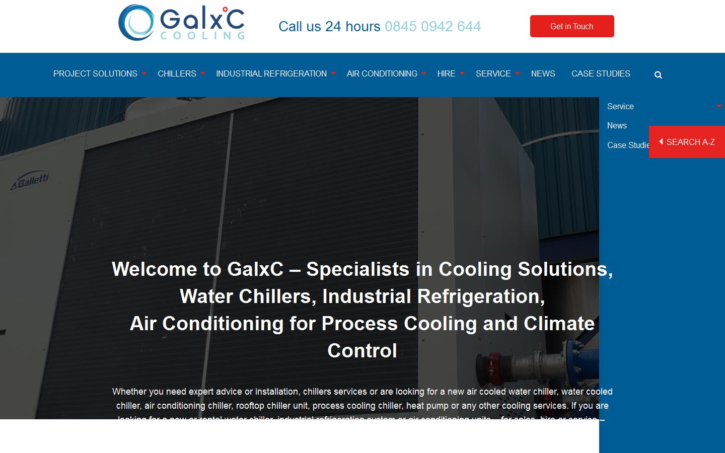 GalxC Cooling Services Website